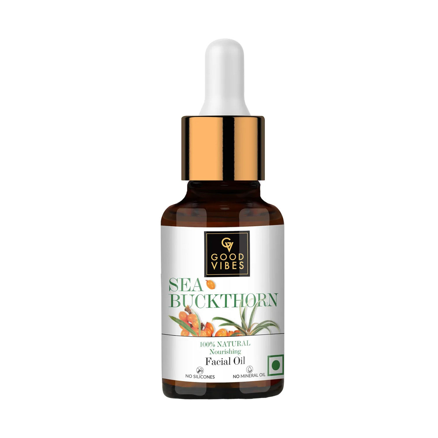 Good Vibes 100 Natural Sea Buckthorn Nourishing Facial Oil (10 ml)