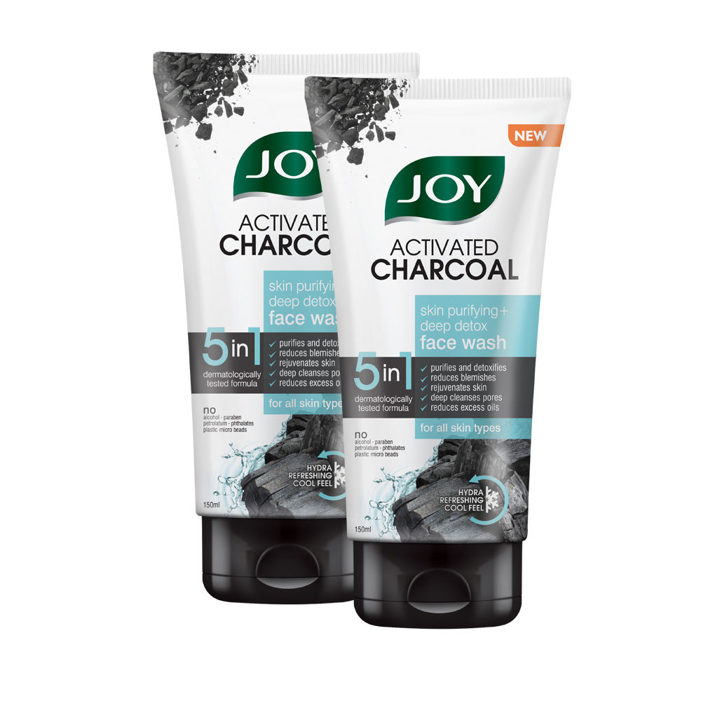 Joy Skin Purifying Deep Detox Activated Charcoal Face Wash ( Pack of