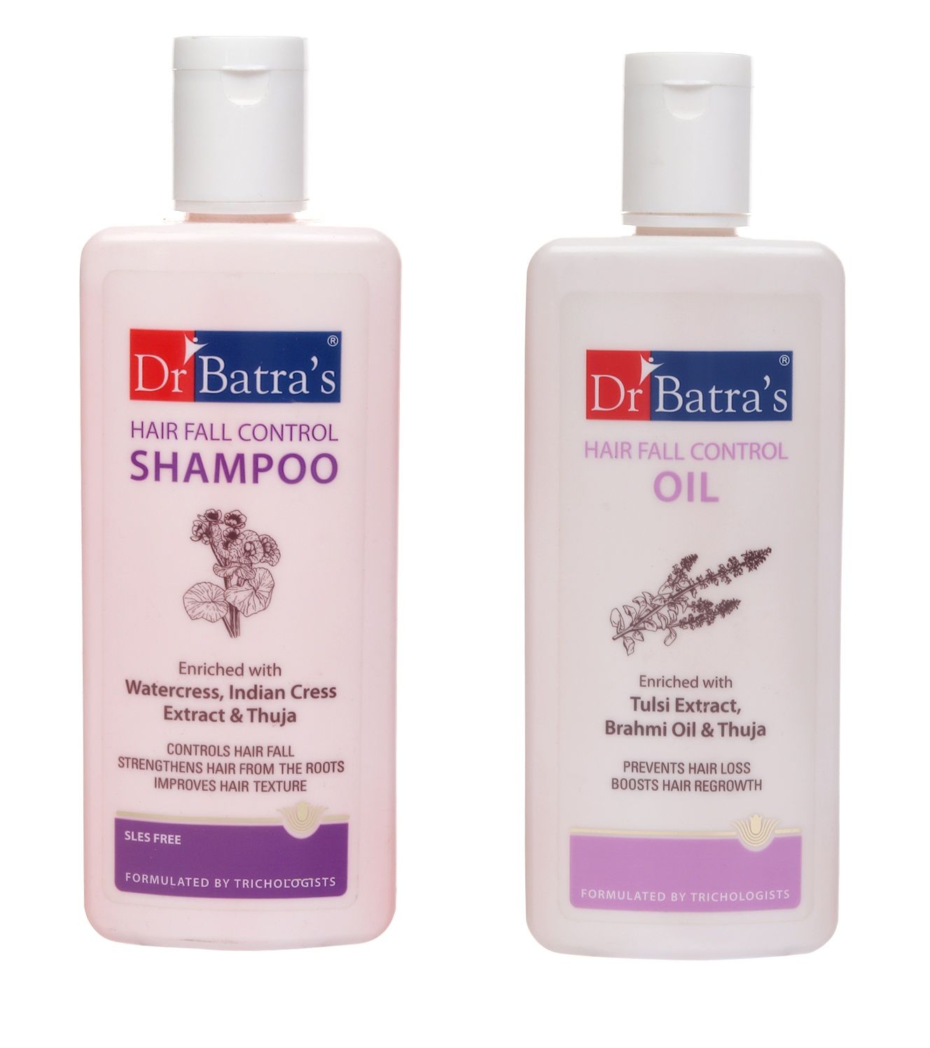 Buy Dr Batra's Hair Fall Shampoo And Oil 200Ml Each Online | Purplle