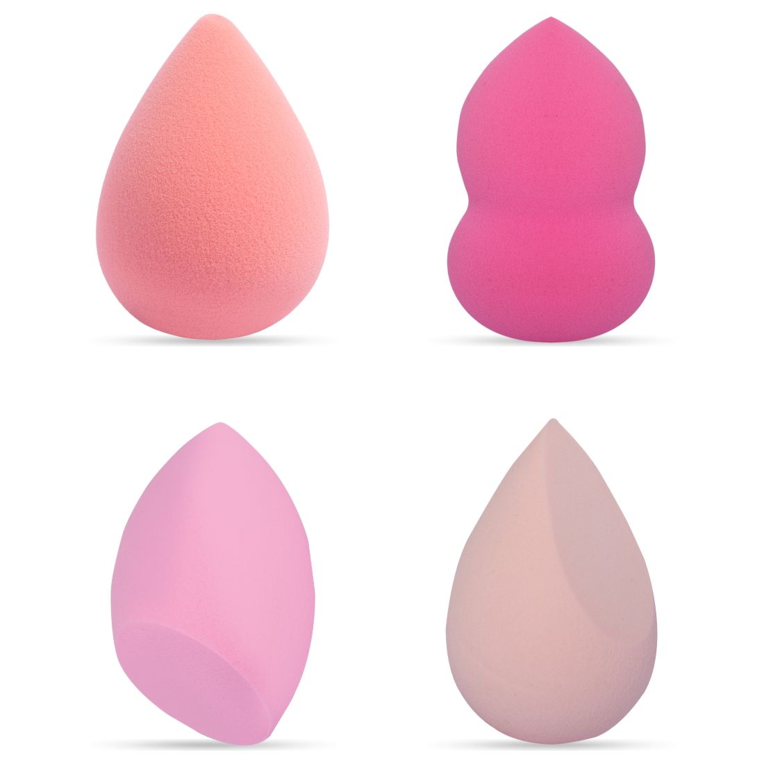 Underholde Smadre kop GUBB Beauty Blender For Face Makeup, Makeup Sponge Set of 4 - Peach & Pink
