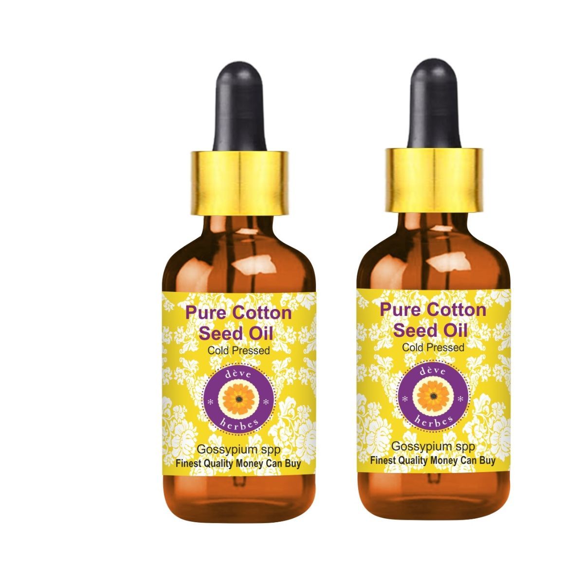 Deve Herbes Pure Cotton Seed Oil (Gossypium spp) with Glass Dropper