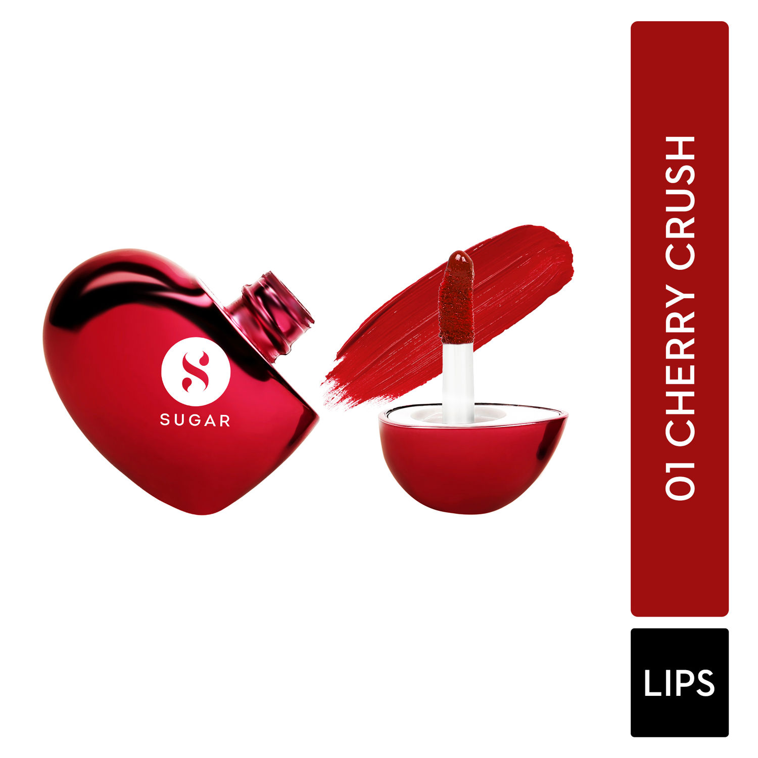 SUGAR Cosmetics LA LA Love 18HR Liquid Lipstick 01 Cherry Crush 5 ml