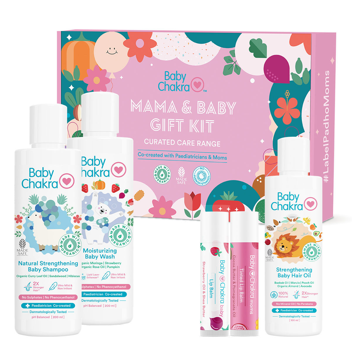 BabyChakra Mama Baby Gift Kit with Hair Oil (100ml), Baby Shampoo