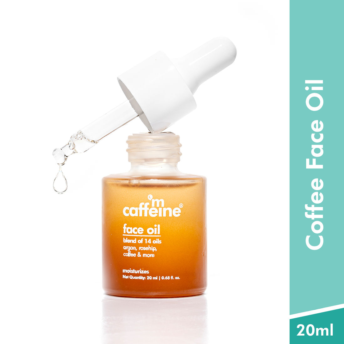 mCaffeine Coffee Face Oil for Dewy Glow 24 Hour Moisturization to Fight Dullness Blend of 14