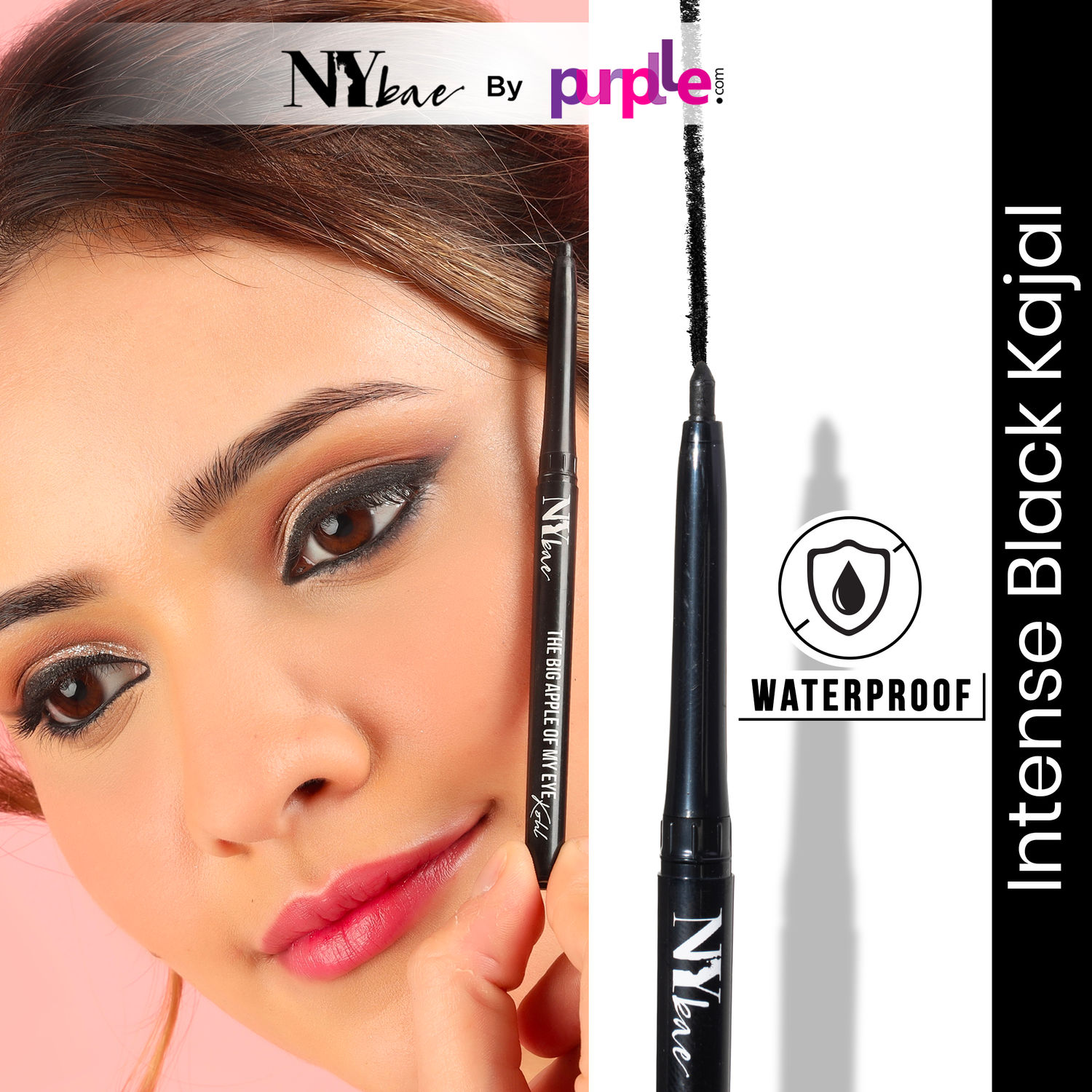 Buy NY Bae The Big Apple Of My Eyes Kohl Kajal | Waterproof | Smooth and Soothing | Smudgeproof Eye Makeup | Black (0.25g) - Purplle