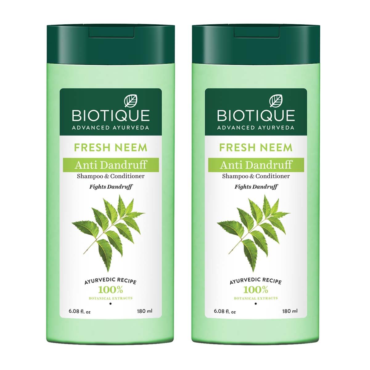 Biotique Bio Fresh Neem AntiDandruff Shampoo & Conditioner (180 ml