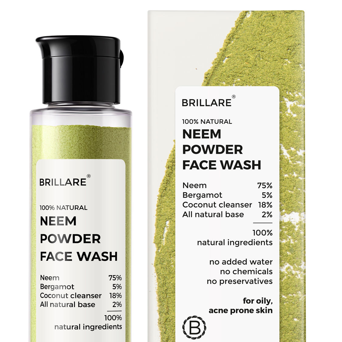Neem Powder Face Wash For Clear, Purified, Acne Prone Skin