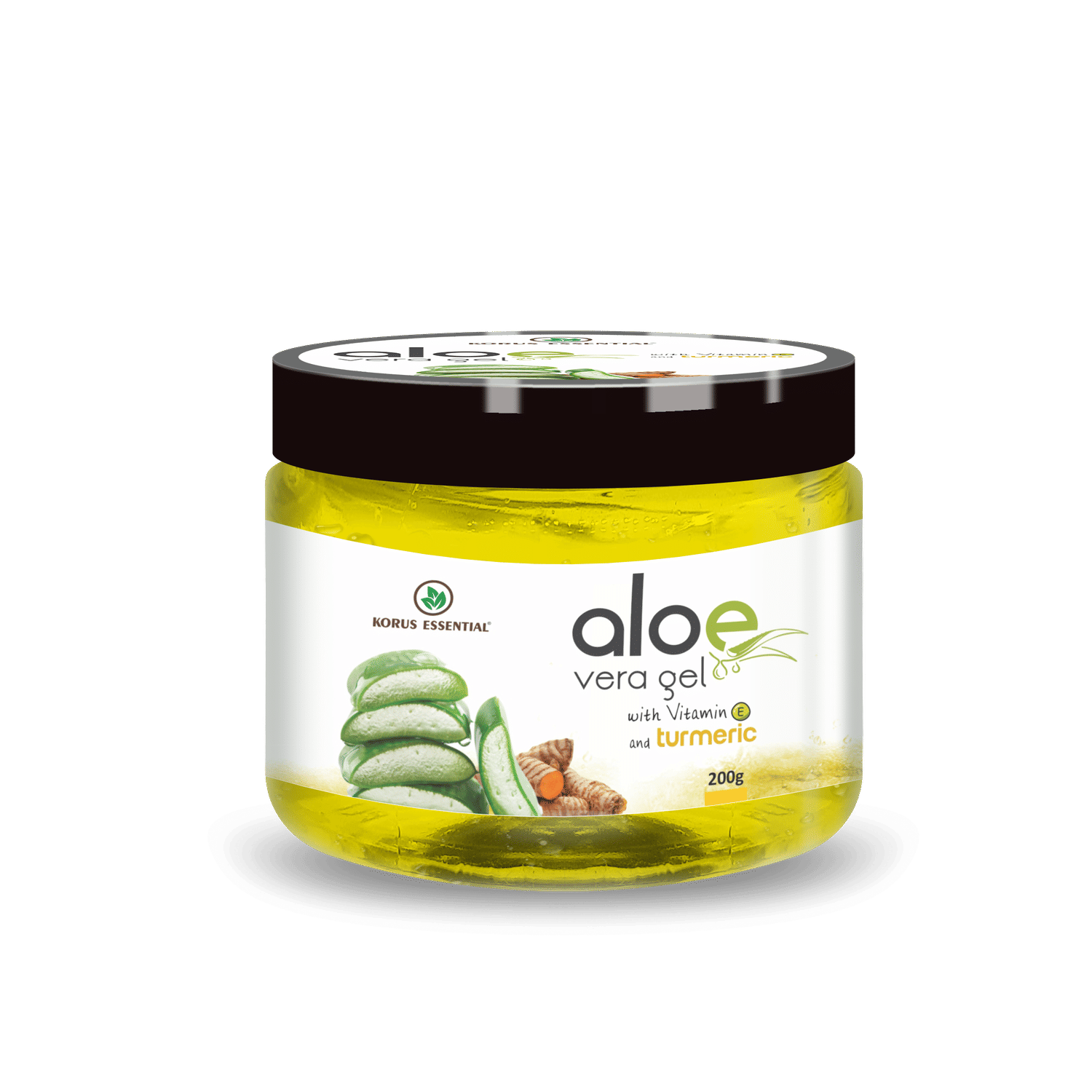 Korus Essential Aloe Vera Gel with Turmeric and Vitamin E 200g Pack