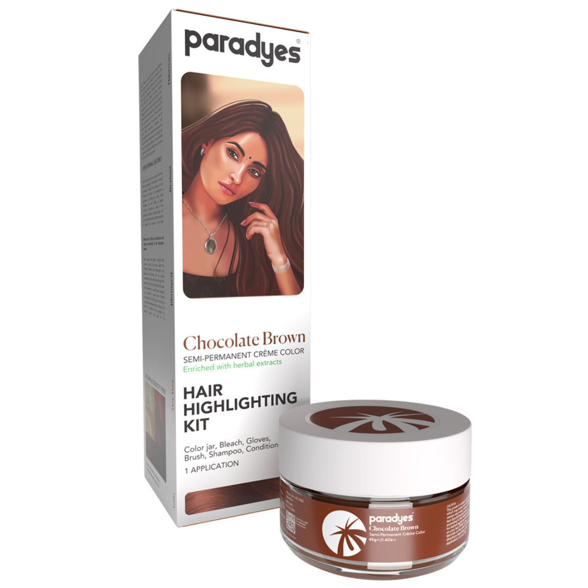 Paradyes Ammonia Free Semi Permanent Hair Color Highlighting Kit