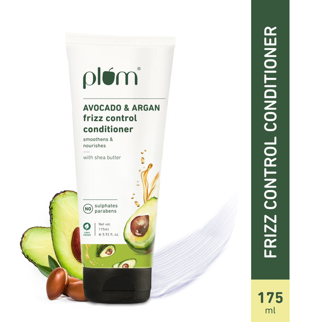 Plum Avocado & Argan Frizz Control Conditioner for curly, wavy, frizzy