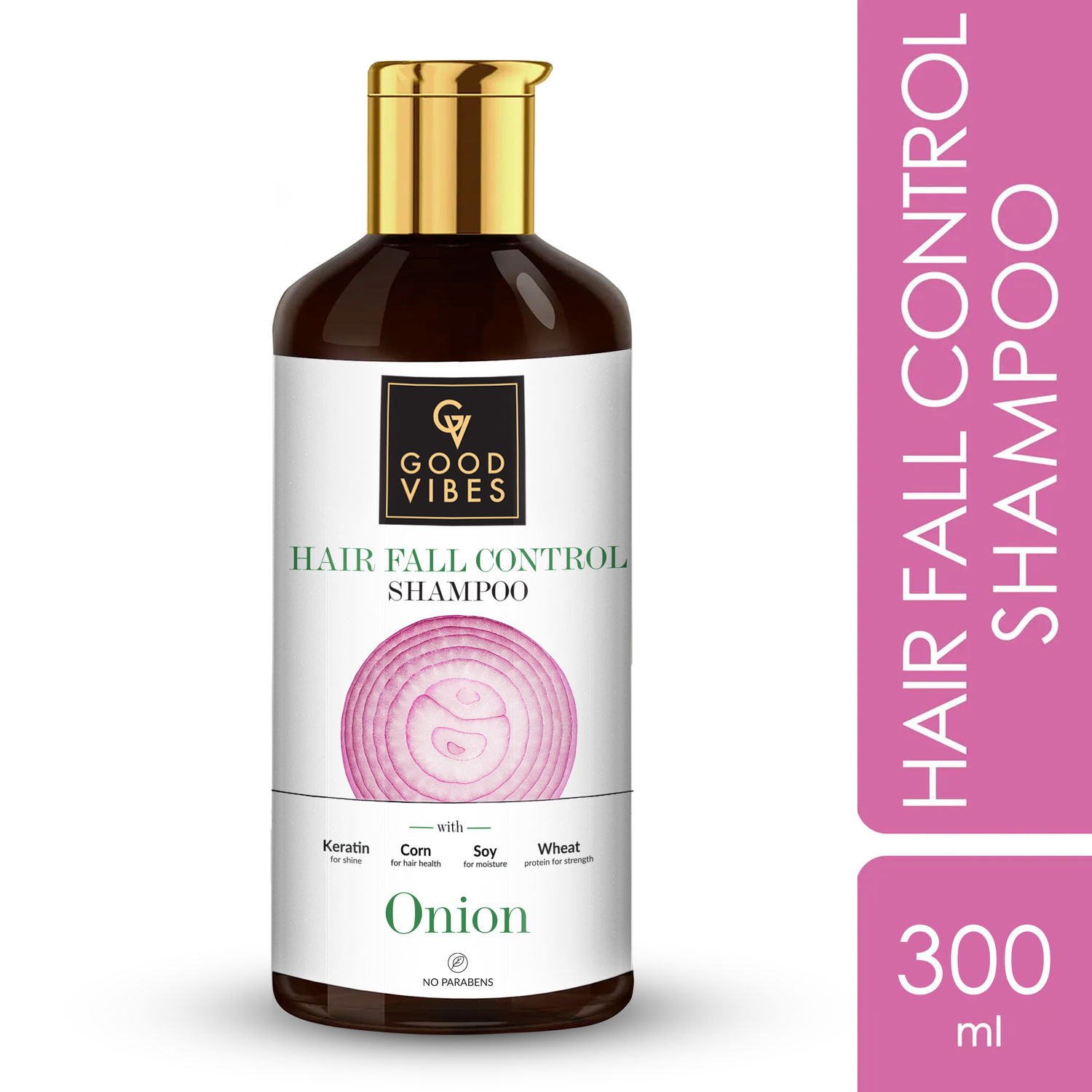 Buy Good Vibes Onion Hairfall Control Shampoo with Keratin for Shine