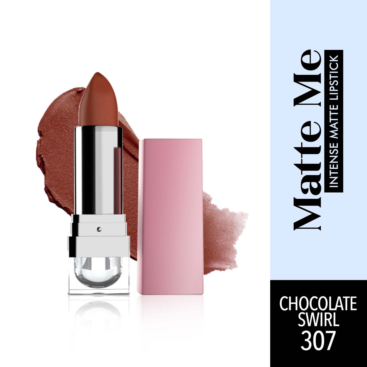 Blue Heaven Matte Me Intense Matte Lipstick Chocolate Swirl 307, 4gm