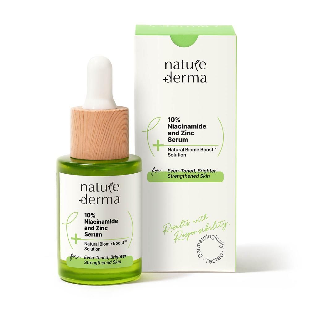 Nature Derma 10% Niacinamide & Zinc Serum with Natural Biome-Boost