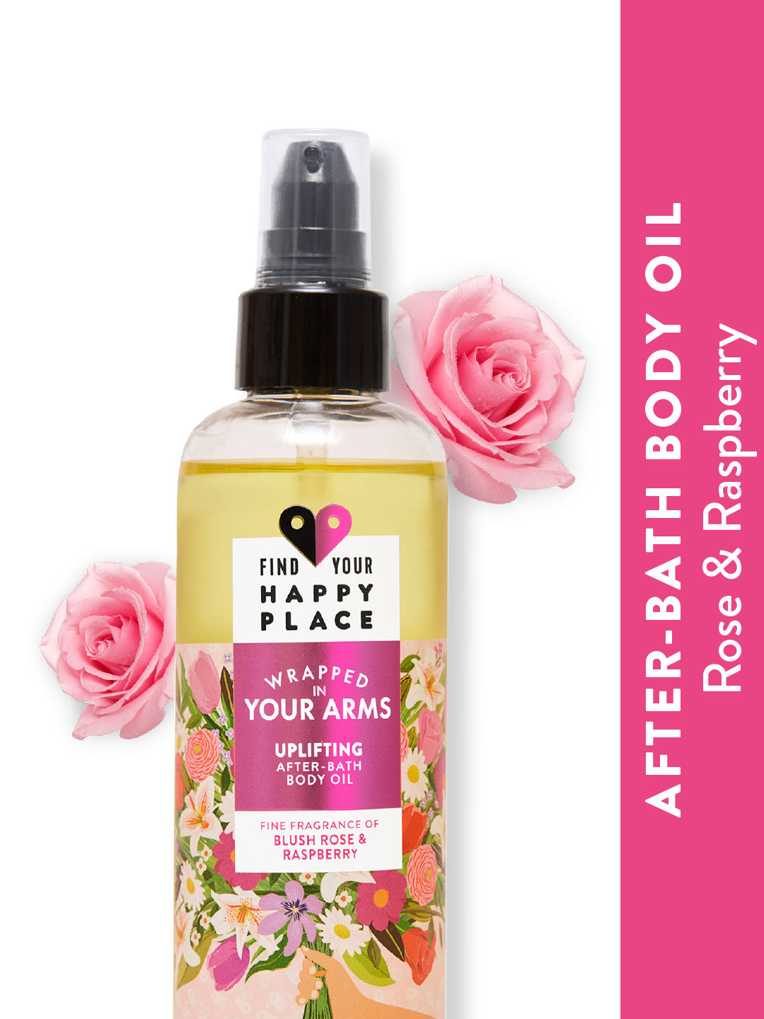 Find Your Happy Place Wrapped In Your Arms AfterBath Body Oil Blush