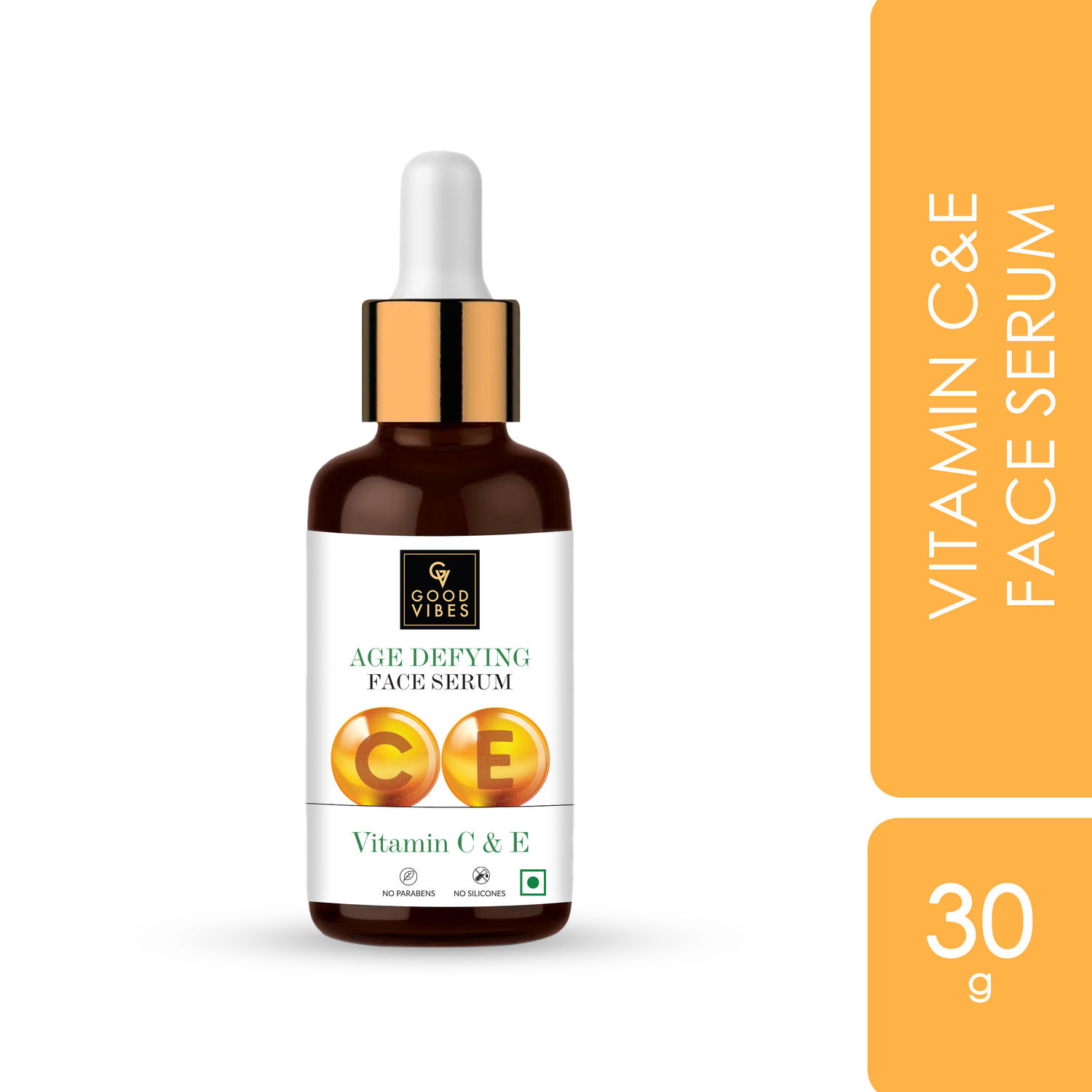 Buy Good Vibes Age Defying Serum Vitamin C & Vitamin E (30 ml) Online Purplle