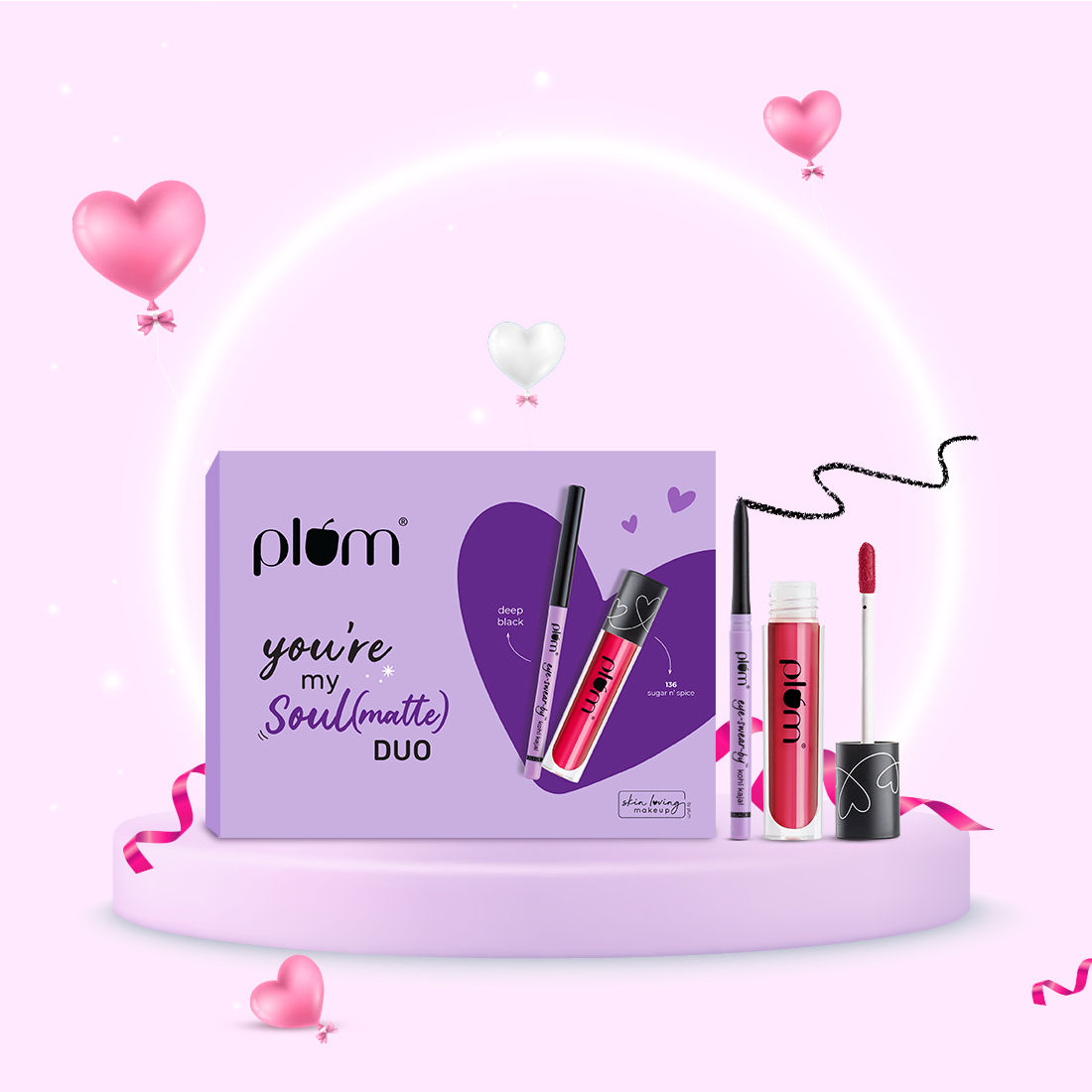 Plum You’re My Soul(Matte) Duo EyeSwearBy Kohl Kajal Deep Black