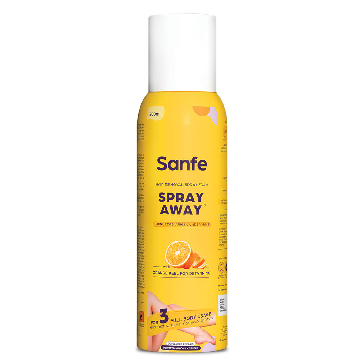 Sanfe Spray Away Hair Removal Spray For Bikini, Legs, Arms & UnderArm