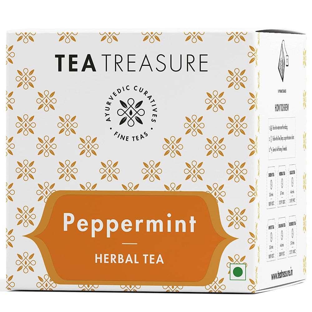 Tea Treasure Peppermint Tea 10 Pyramid Tea Bags