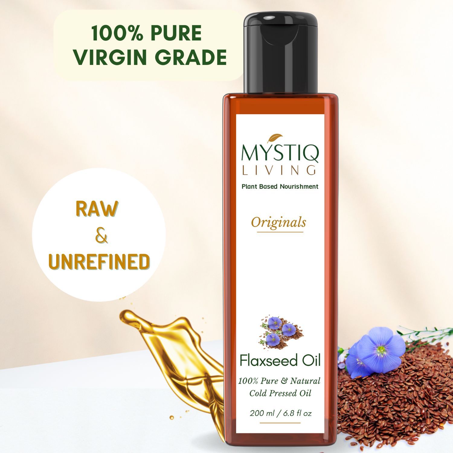 Mystiq Living Originals Flaxseed Oil(200 ml)