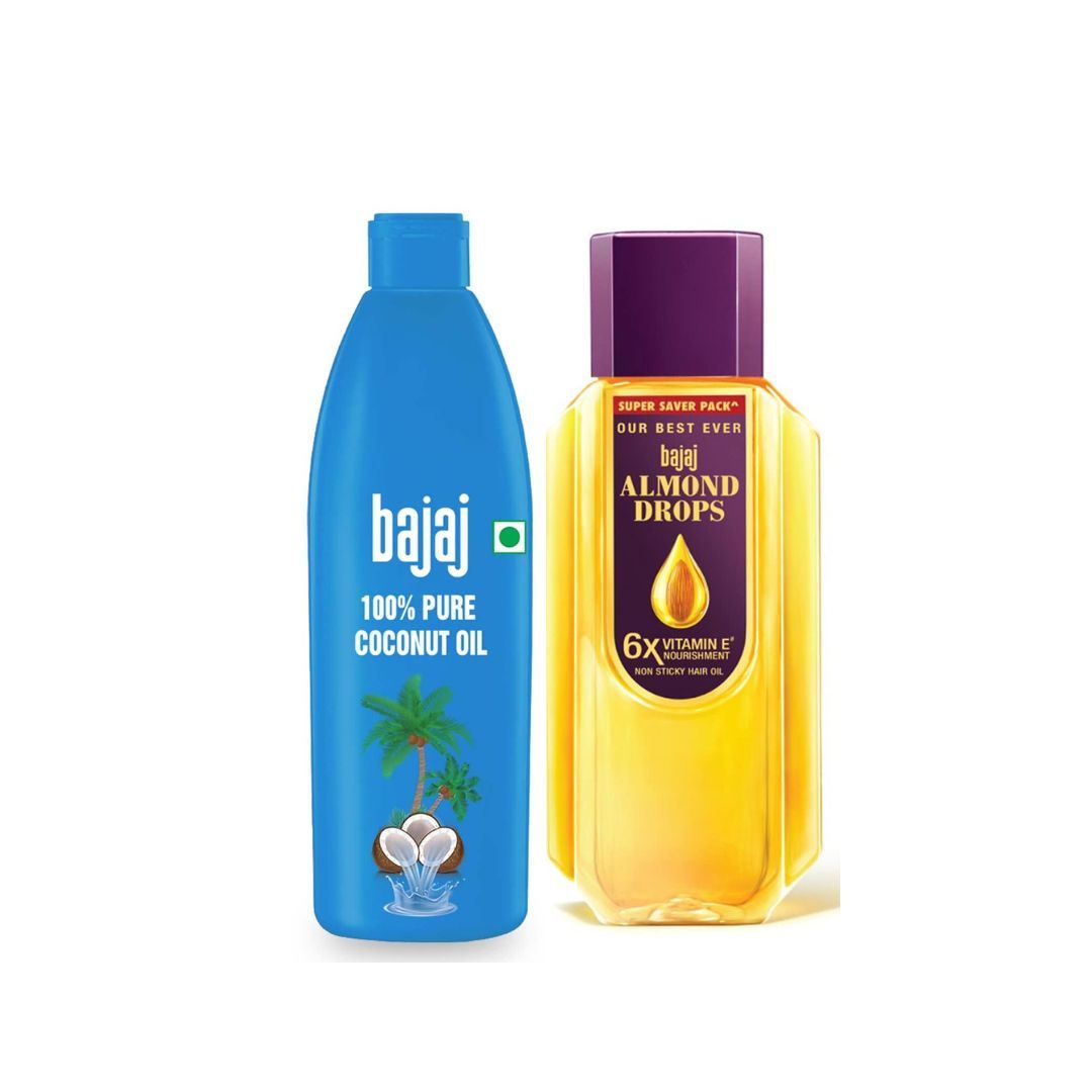 Bajaj Almond Drops & Coconut Oil Combo (650 ml + 600 ml)