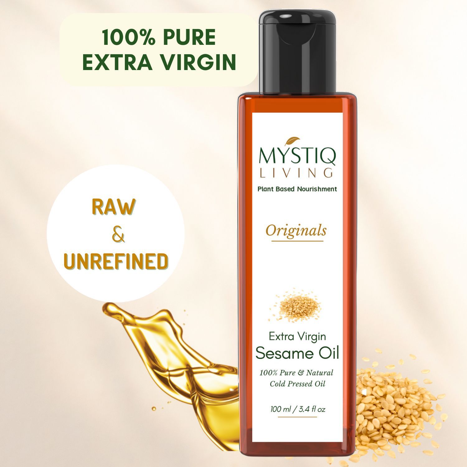 Mystiq Living Originals Extra Virgin Sesame Oil(100 ml)