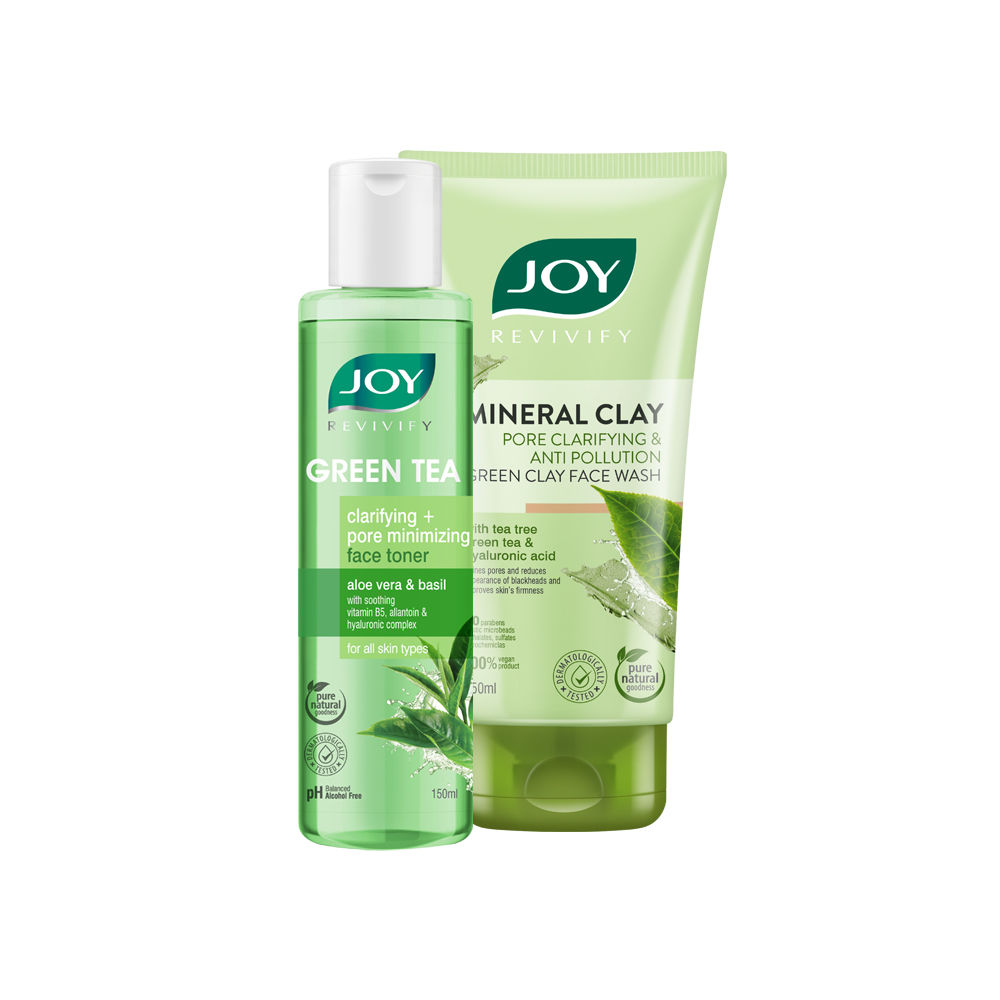 Joy Revivify Green Tea Face Toner 150ml & Revivify Mineral Clay Anti