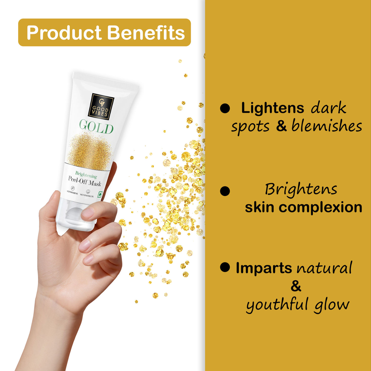 good vibes gold brightening peel off mask