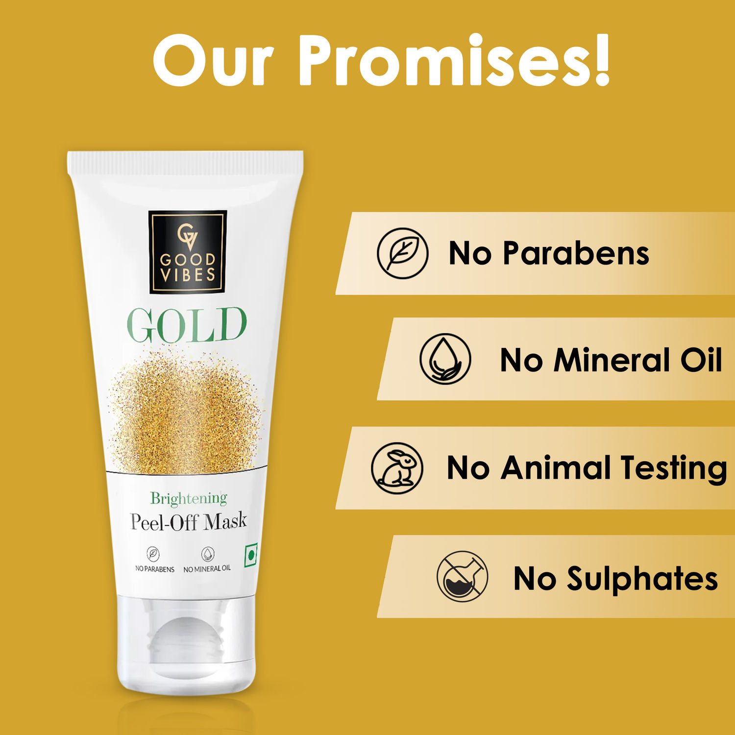 good vibes gold brightening peel off mask