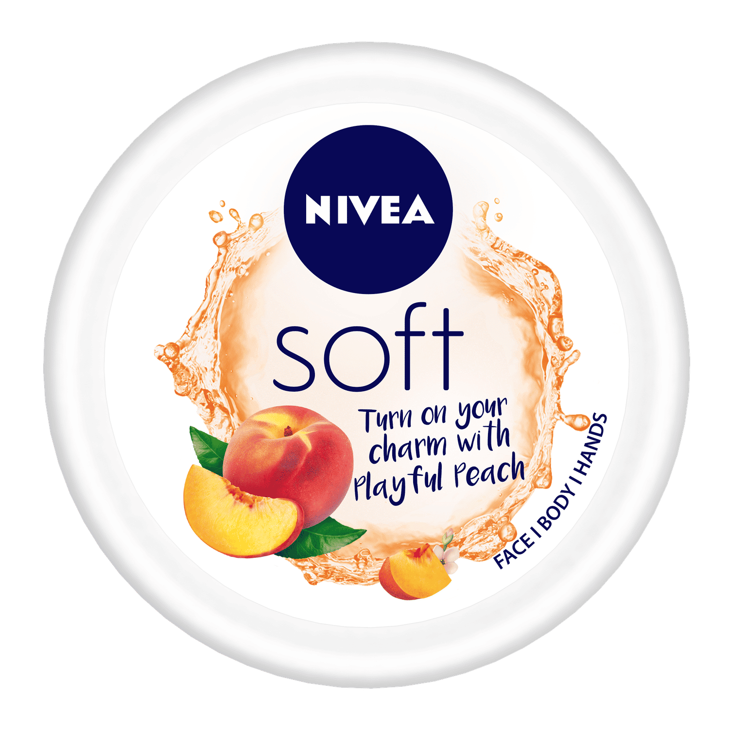 NIVEA Soft Light Moisturizer Cream, Playful Peach, with Vitamin E