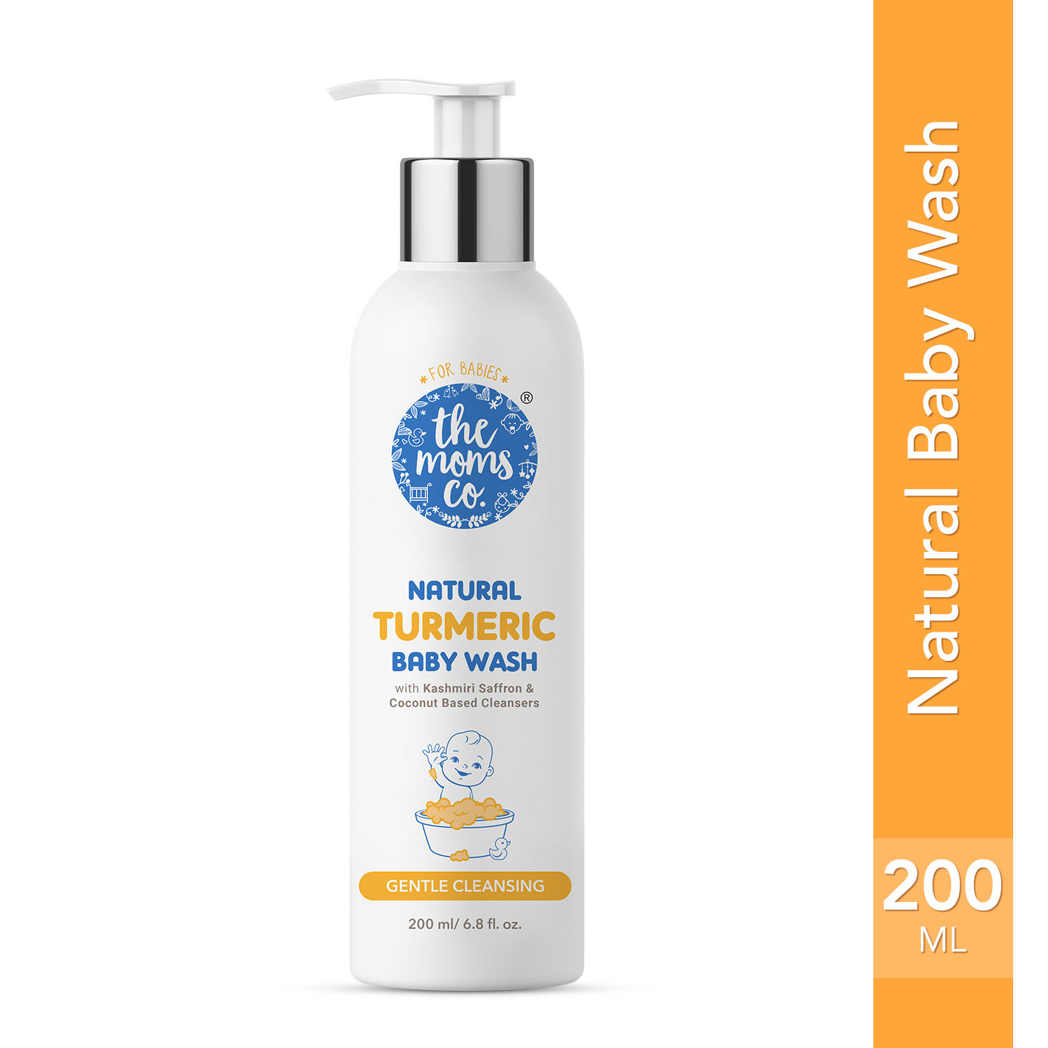 The Moms Co Natural Turmeric Baby Wash with Turmeric, Kashmiri Saffron