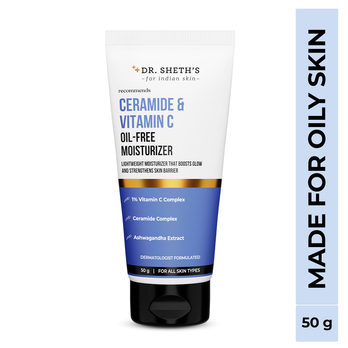 Dr. Sheth's Ceramide & Vitamin C Oil-Free Moisturizer - 50g