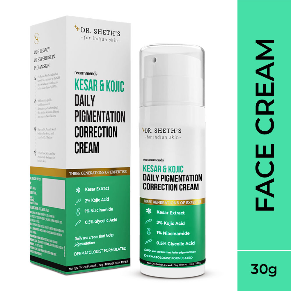 Dr. Sheth’s Kesar & Kojic Daily Pigmentation Correction Cream - 30g