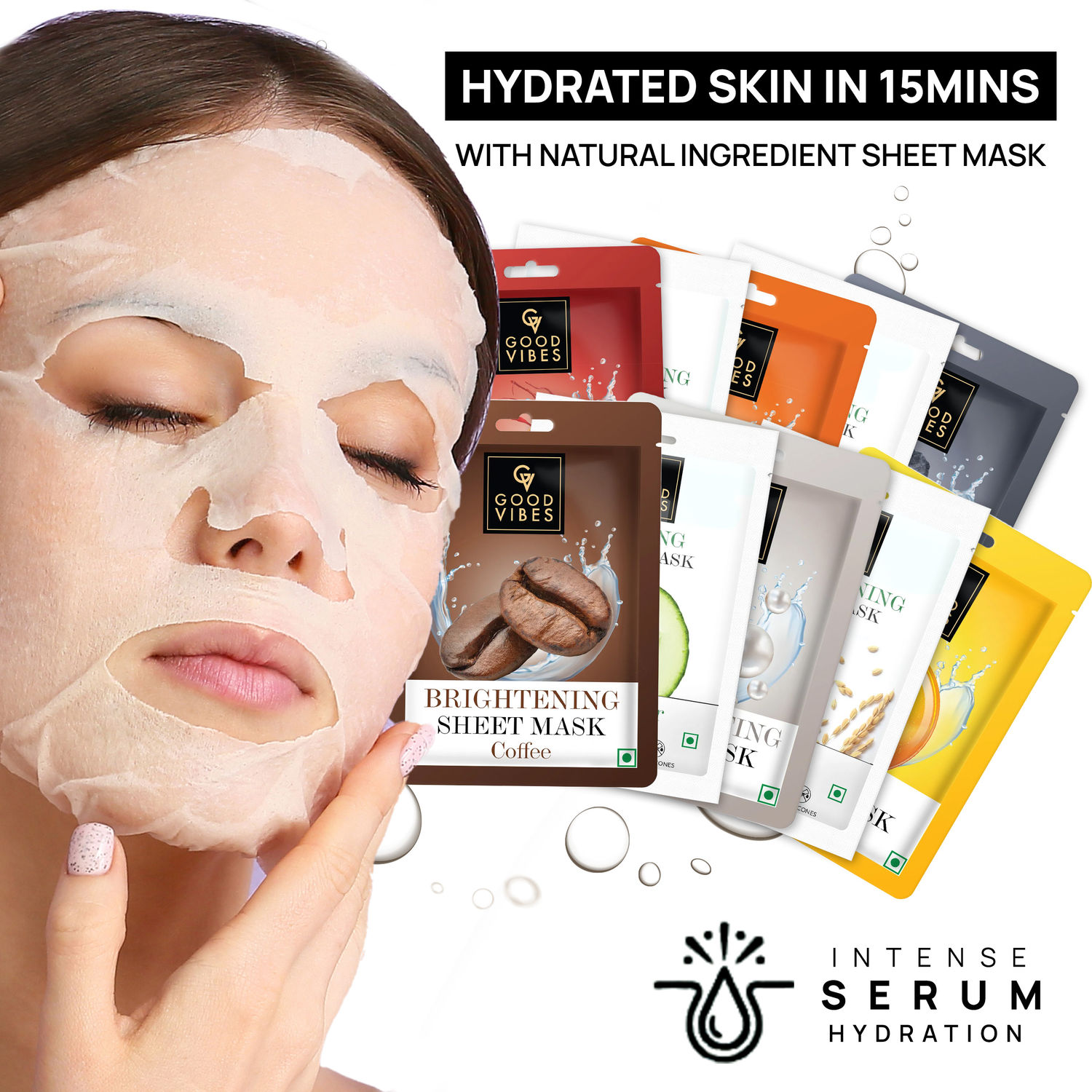 Good Vibes Face Serum Sheet Mask (Pack of 14)