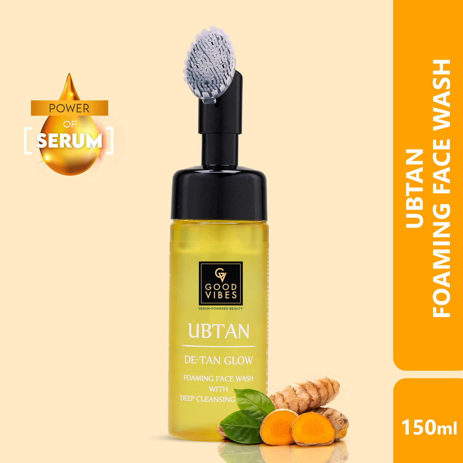 Good Vibes De Tan Glow Ubtan Foaming Face Wash with Deep Cleansing