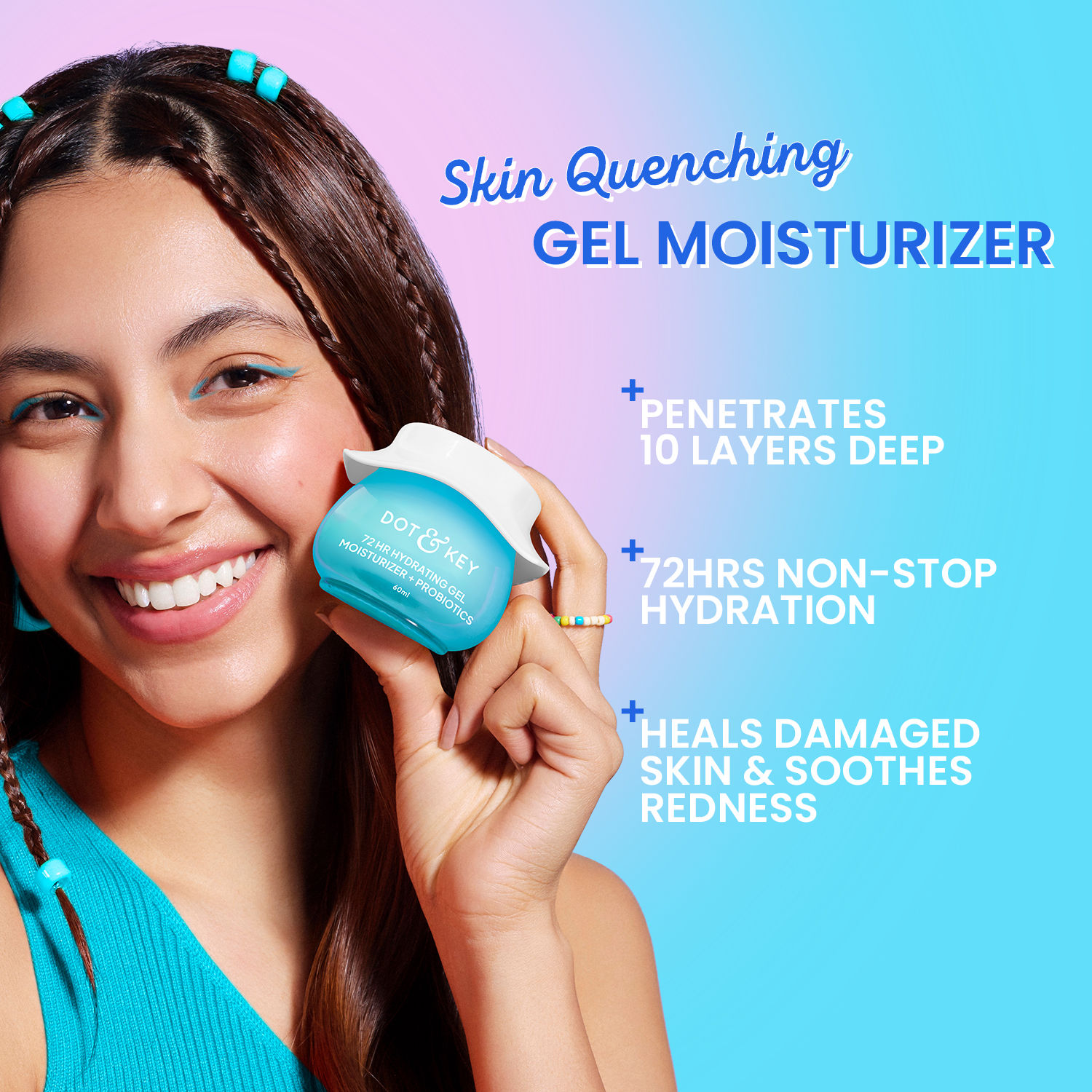 Buy Dot & Key 72 HR HYDRATING GEL + PROBIOTICS (60 ml) Online