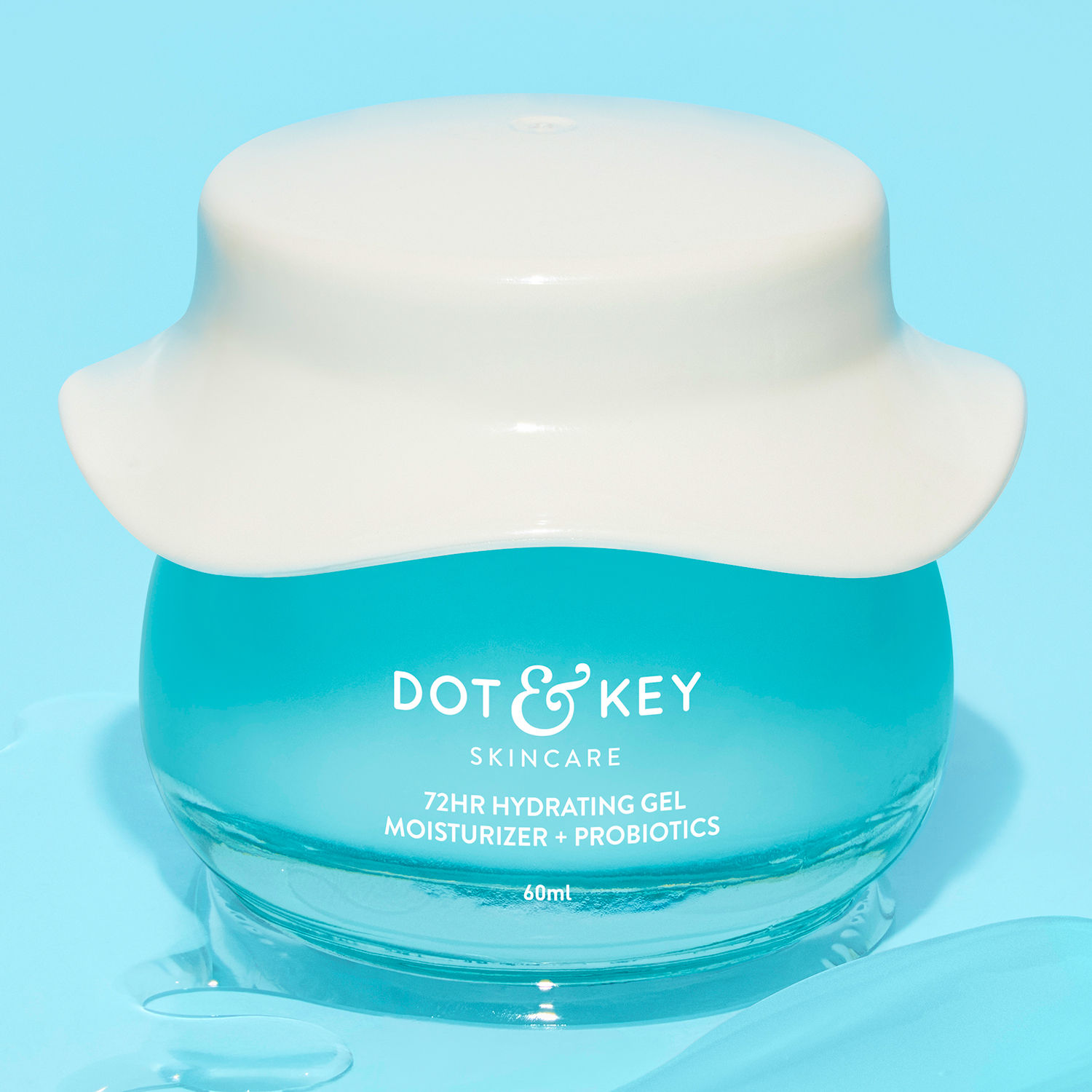 Buy Dot & Key 72HR HYDRATING GEL + PROBIOTICS, with Hyaluronic Acid, Kombucha & Rice Water | Lightweight gel Moisturizer for Dry Skin, Damaged & Uneven Skin Tone Skin I 60ml - Purplle