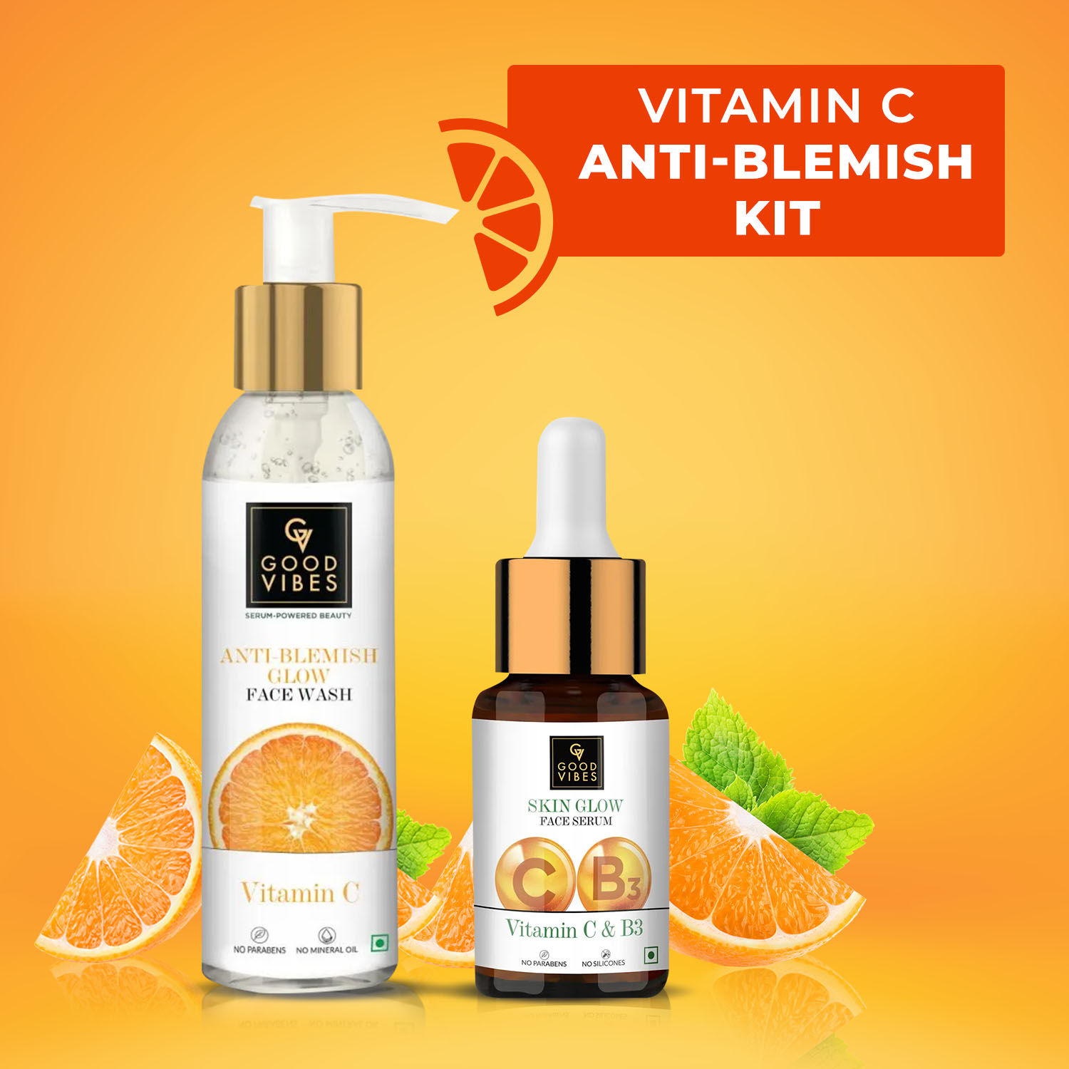 Good Vibes Vitamin C Skin Care Combo (Set of 2) Face Serum (30 ml