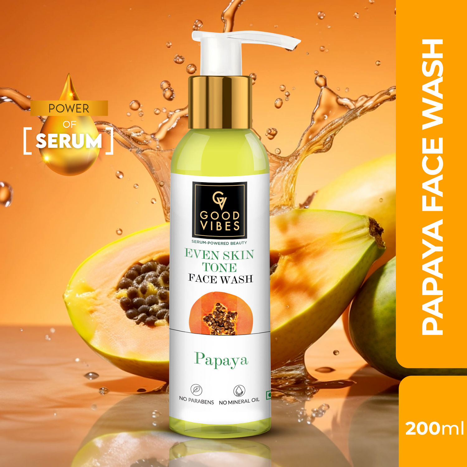 Good Vibes Papaya Even Skin Tone Facewash 200ml