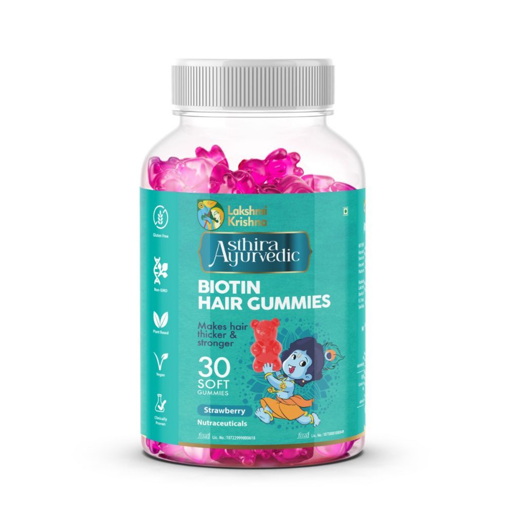 Lakshmi Krishna Naturals Biotin Hair Gummies 30 numbers