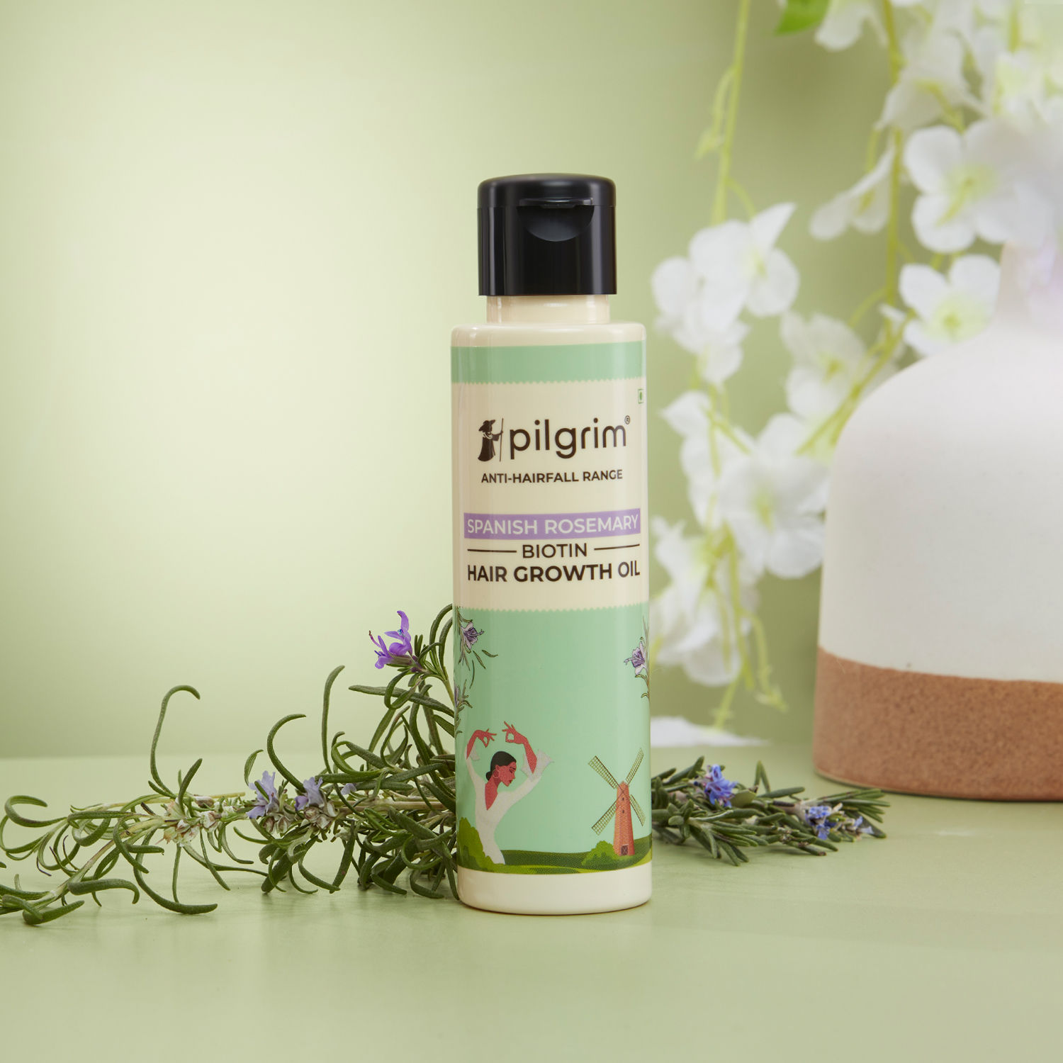 Pilgrim Rosemary Biotin Hair Growth Oil To Control Hair Fall 100ml Pilgrim Rosemary Biotin Hair Growth Oil To Control Hair Fall 100ml
