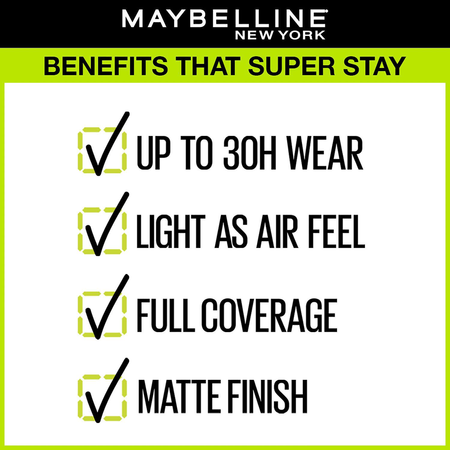Maybelline New , Wear, 30ml with Coverage Full Transfer Active 112, Ivory, Natural Proof, Liquid Stay Matte HR Super York 30 Wear Finish Foundation