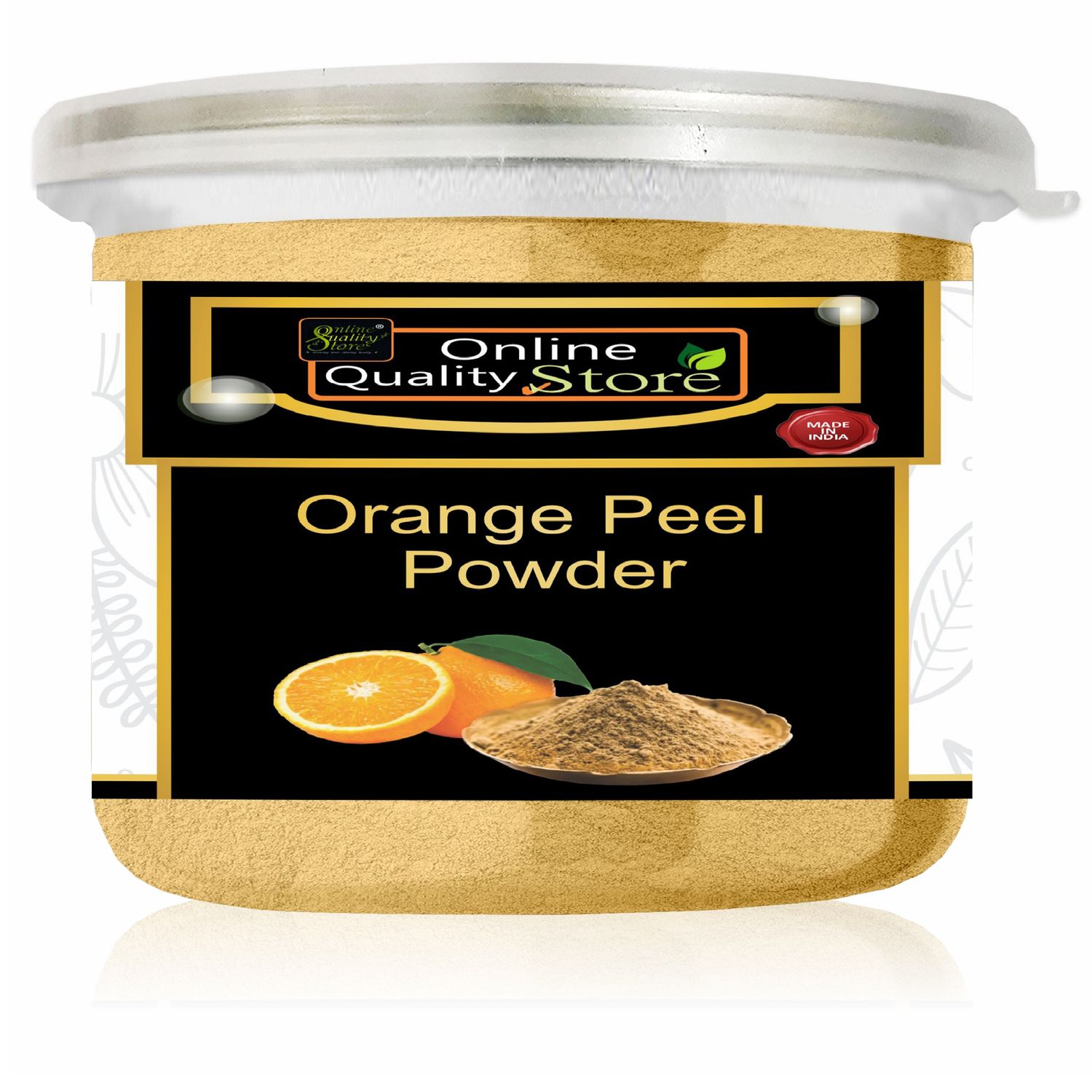 Online Quality Store Jar Orange Peel Powder for Skin Whitening_100g