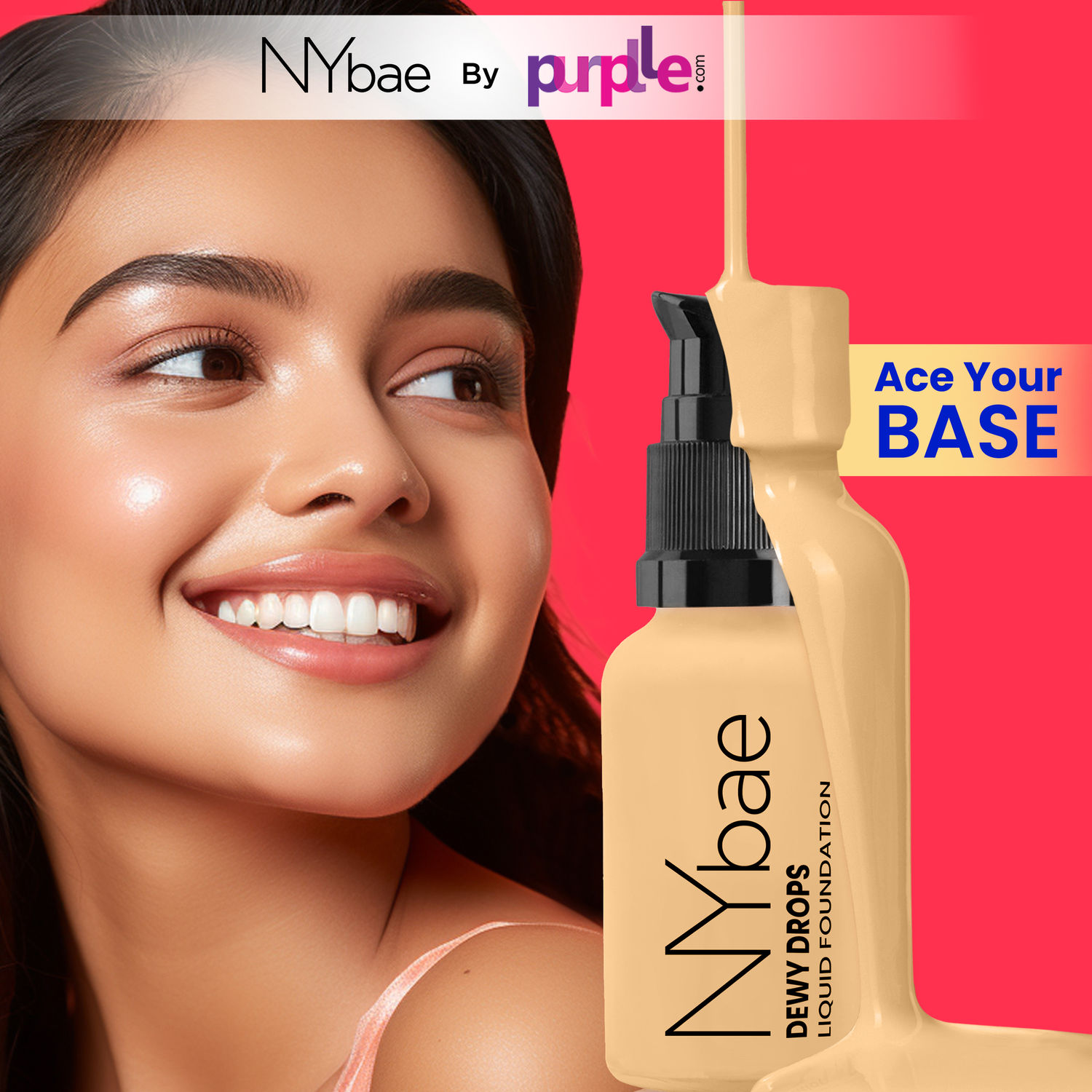 Buy NY Bae Dewy Drops Foundation| Natural Finish | Everyday Glow |Lightweight Concealer | Moisturising - Mocha 06 (30 ml) - Purplle