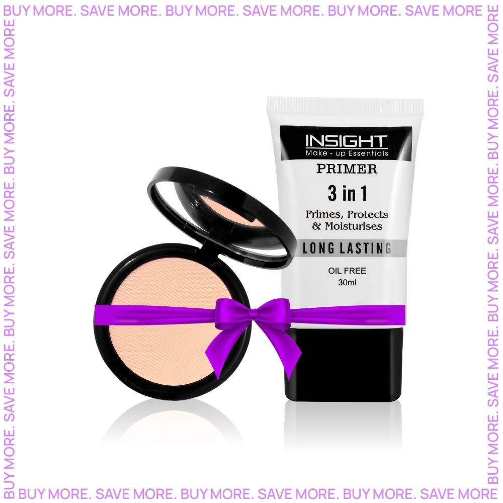 Insight 3 In 1 Long Lasting Primer (30ml) + Purplle Compact Powder with