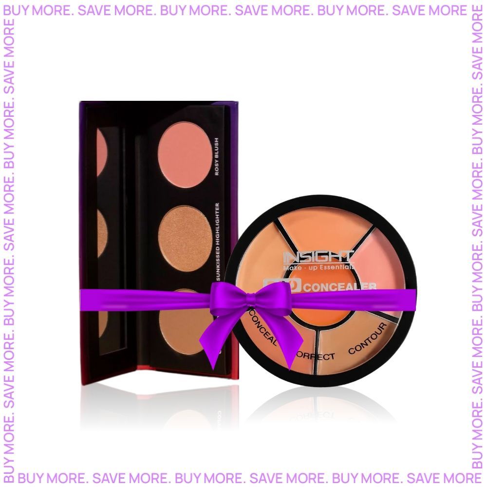 Insight Cosmetics Pro Concealer Palette + Purplle Dazzling Glaze Ultra