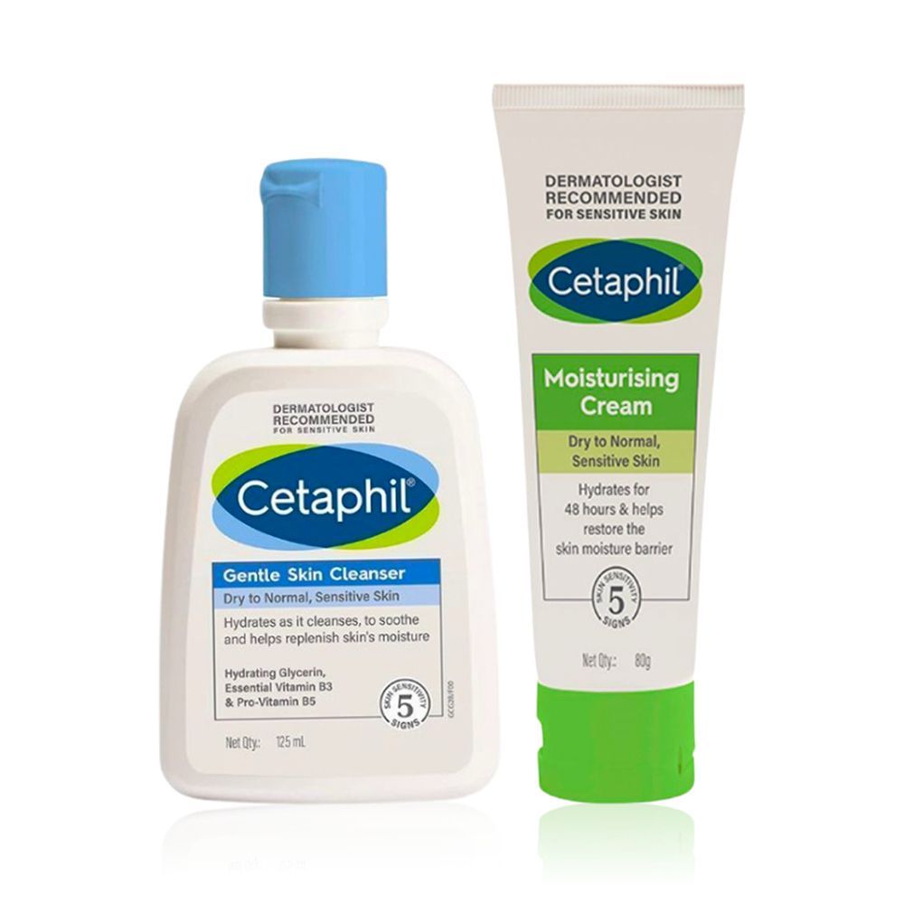 Cetaphil Oil Skin Cleansing & Moisturizing Combo [Cetaphil Cleanser For Oily Skin (125 ml