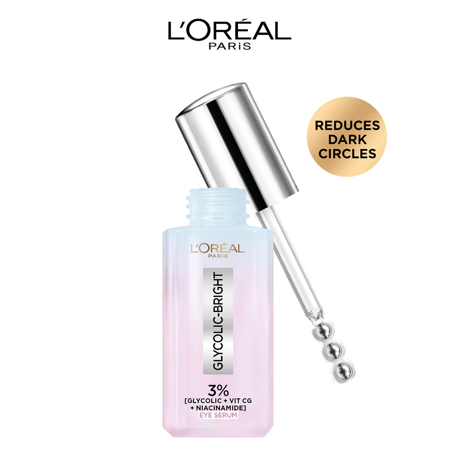 L’Oreal Paris Glycolic Bright Dark Circle Eye Serum with 3 [GLYCOLIC