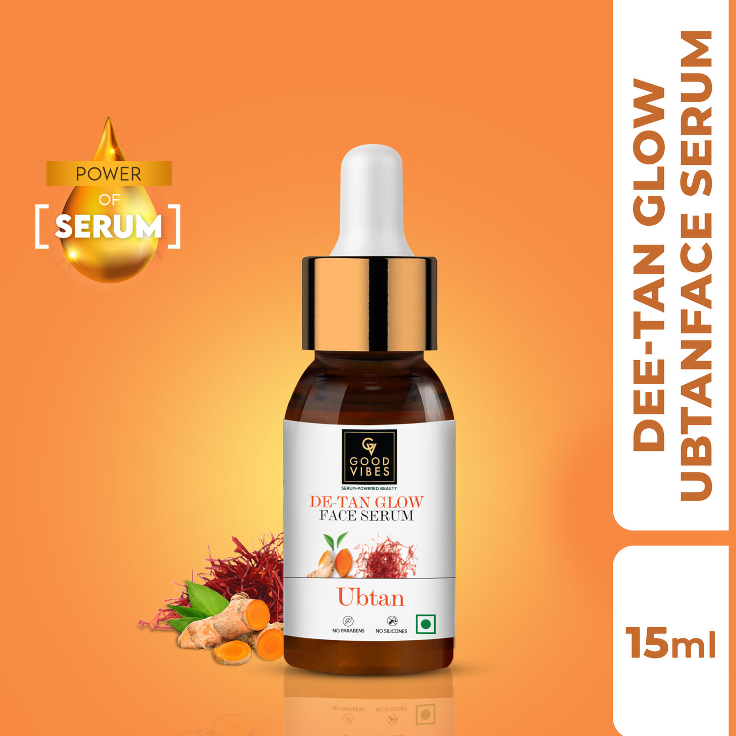 Good Vibes DeTan Glow Ubtan Face Serum (15ml)