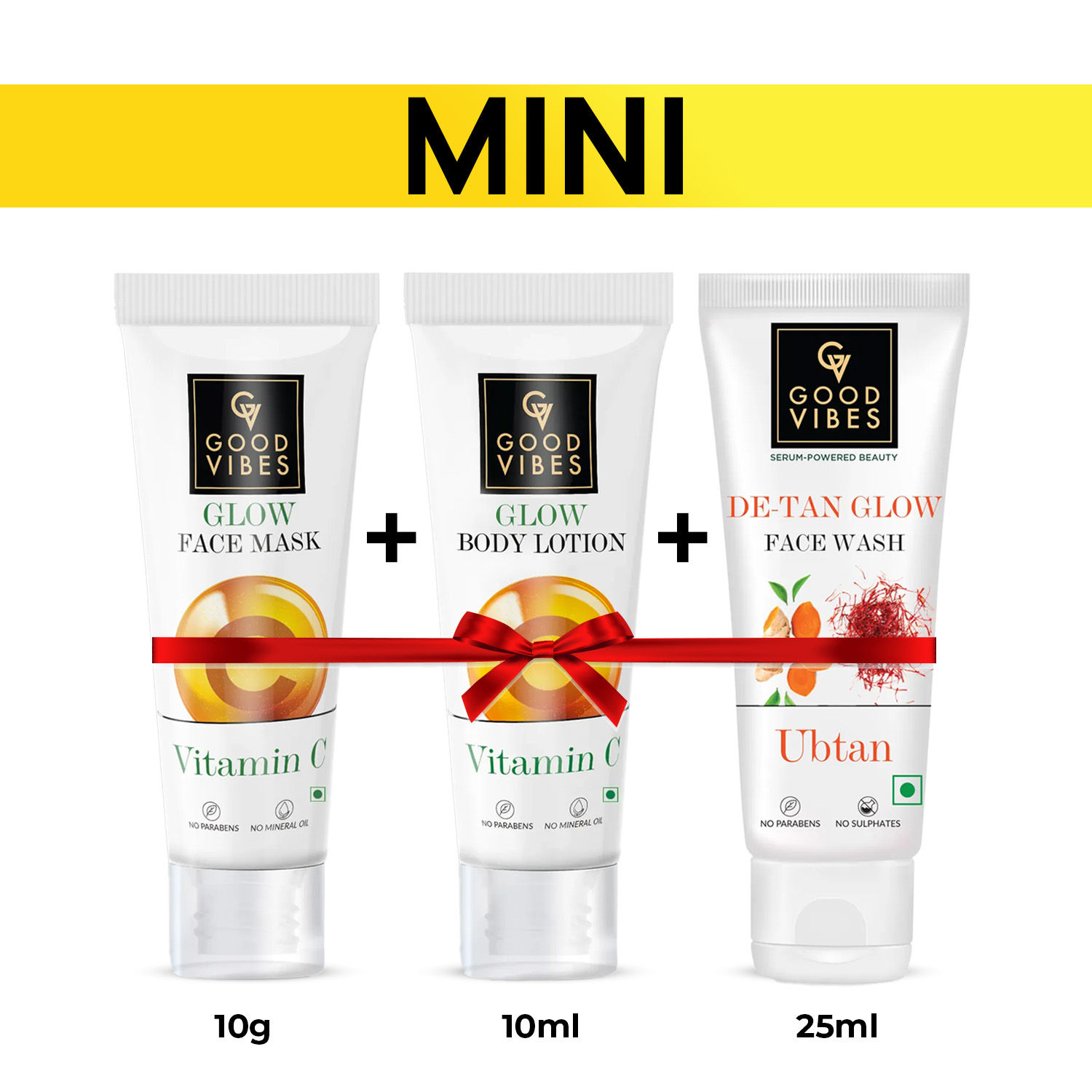 Good Vibes Vitamin C Glow Face Mask+ Vitamin C Glow Body Lotion + Ubtan