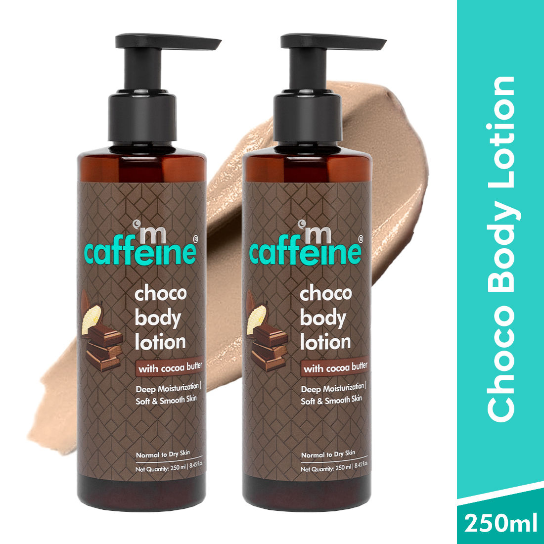 mCaffeine Choco Body Lotion with Cocoa Butter for Deep Moisturization